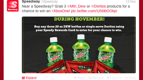Speedway 'Thanksgaming' Twitter Update